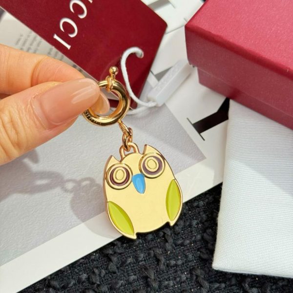replica,repliche,fake,1:1,earrings,bracelet,ring,jewelry Nuovo portachiavi a forma di gufo Gucci (QM1GCO)