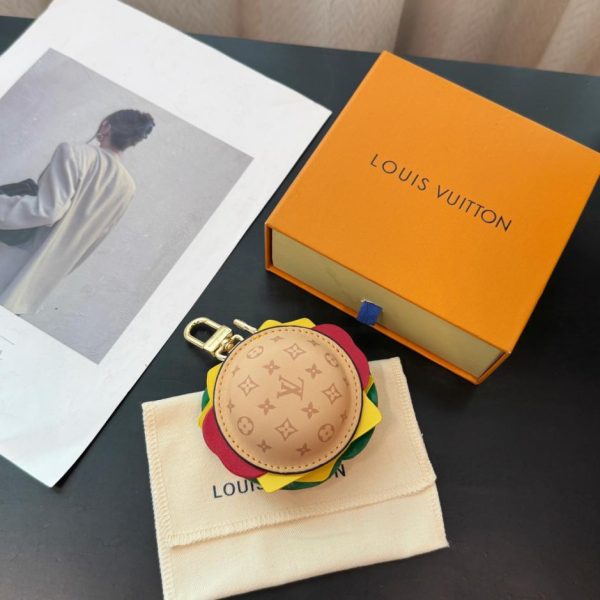 replica,repliche,fake,1:1,earrings,bracelet,ring,jewelry Portachiavi Louis Vuitton a forma di hamburger per auricolari (WRCT6E)